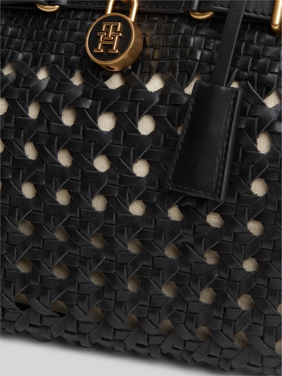 Tommy Hilfiger Henkeltasche aus echtem Büffelleder Modell 'AMERICAN ICON MINI TOTE' Black 3