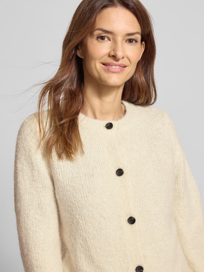 VERO MODA Kurtka z dzianiny o kroju regular fit z dodatkiem wełny model ‘NOVAH’ Écru 3