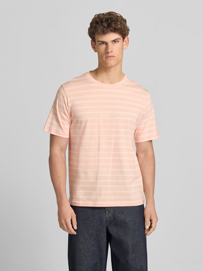 JACK & JONES T-Shirt mit Streifenmuster und Label-Stitching Apricot 4