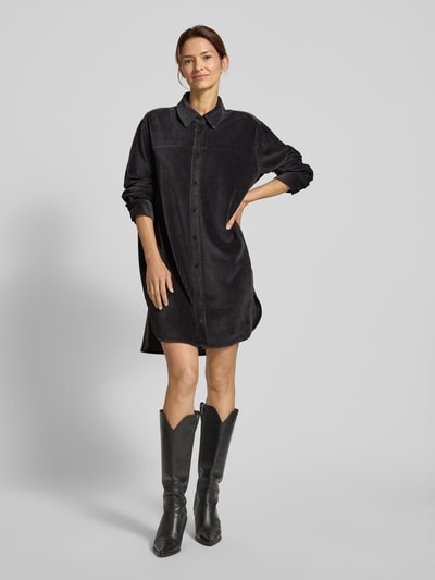 JAKE*S STUDIO WOMAN Relaxed Fit Kleid aus Baumwoll-Mix in Hemdblusen-Optik Dunkelgrau 1