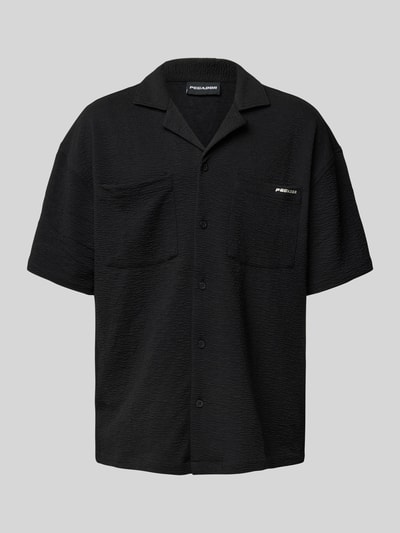 Pegador Oversized Fit Freizeithemd mit 1/2-Arm Modell 'ACADO' Black 2