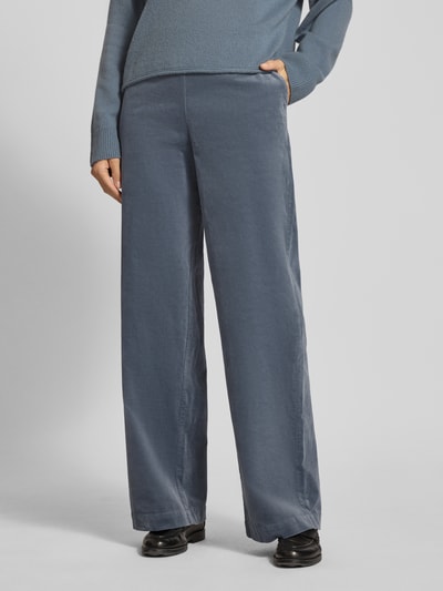 Marc O'Polo Spodnie z szeroką nogawką z mieszanki bawełny Szaroniebieski 4