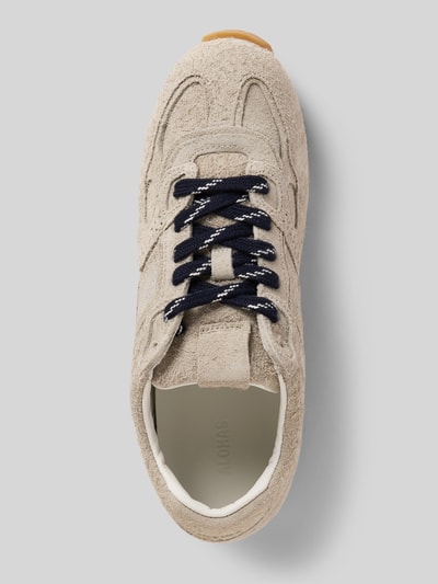 ALOHAS Sneaker aus echtem Leder mit Kontrastbesatz Hellgrau 3