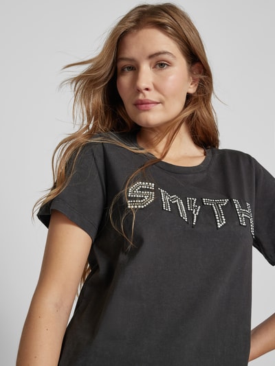 Smith and Soul T-Shirt mit Strasssteinbesatz Black 3