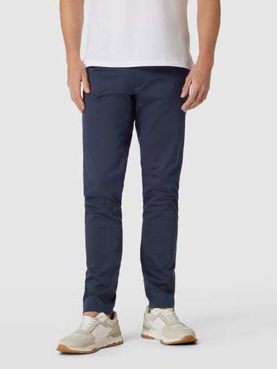 Gant Chinosy o kroju slim fit z wpuszczanymi kieszeniami model ‘TWILL’ Granatowy 4