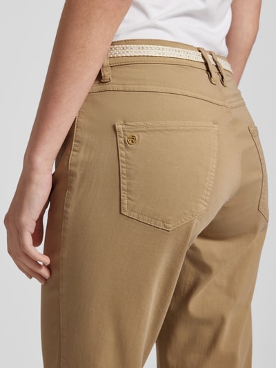 Rosner Spodnie materiałowe o kroju slim fit w kant model ‘ALISA’ Camel 3