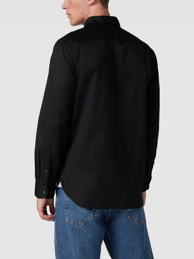 Tommy Hilfiger Vrijetijdsoverhemd met logostitching, model 'CORE FLEX POPLIN' Zwart - 5