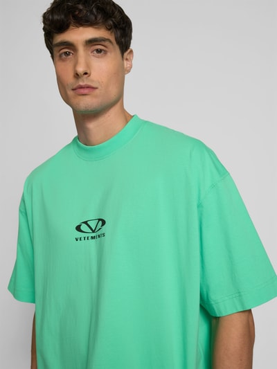 VETEMENTS Oversized T-Shirt aus Baumwolle Neon Gruen 3