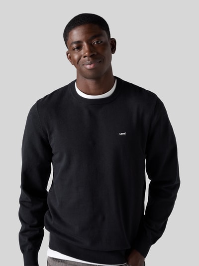 Levi's® Regular Fit Pullover aus Baumwoll-Mix mit Logo-Stitching Black 1