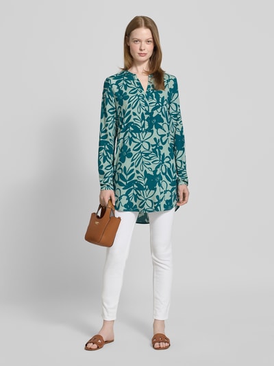 Christian Berg Woman Blusenshirt in Überlänge Helltuerkis 1