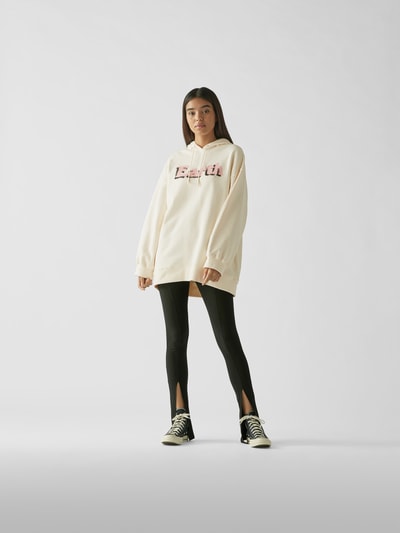 MSGM Oversized Hoddie mit Prints Weiss 1