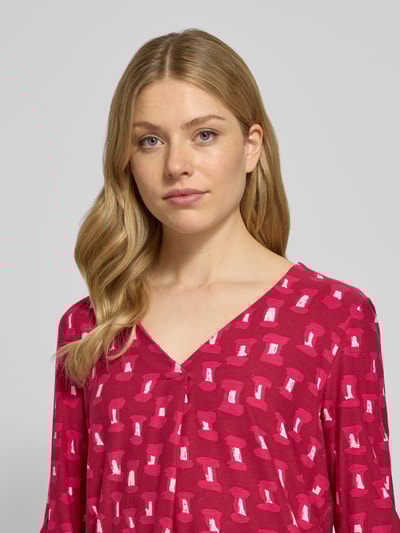 Tom Tailor Bluzka z długim rękawem o luźnym kroju z mieszanki wiskozy Czerwony 3