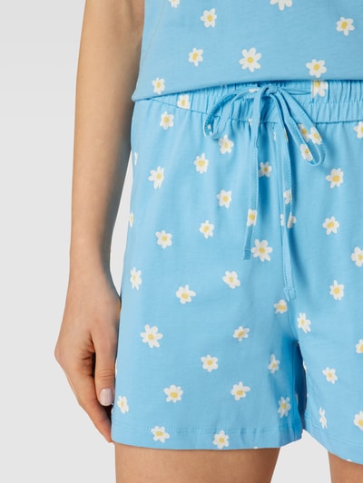 Jake*s Casual Pyjama-Shorts mit elastischem Bund Hellblau 3