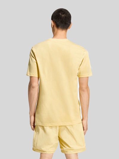 adidas Originals Regular fit T-shirt van puur katoen met logo-stitching Lichtgeel - 5