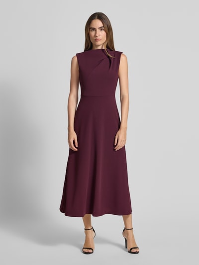 Rinascimento Cocktailkleid mit Stehkragen in ärmellosem Design Bordeaux 4