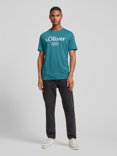 s.Oliver RED LABEL T-Shirt mit Rundhalsausschnitt Petrol 1