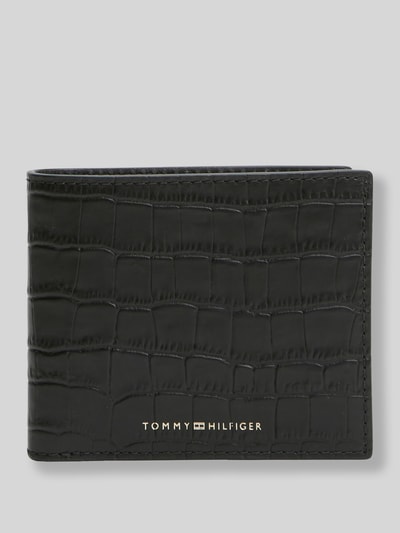 Tommy Hilfiger Portemonnaie aus echtem Leder BLACK 1