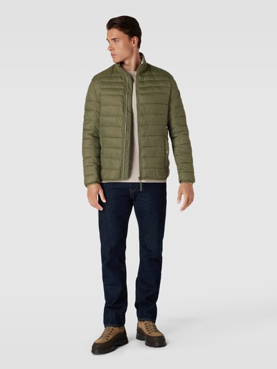 Christian Berg Men Steppjacke mit Stehkragen Oliv 1