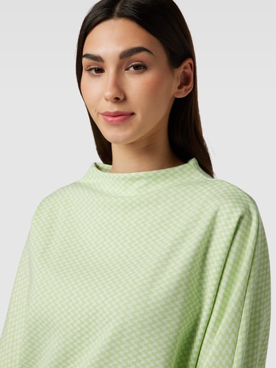 OPUS Sweatshirt met all-over motief, model 'Gillu' Lichtgroen - 3