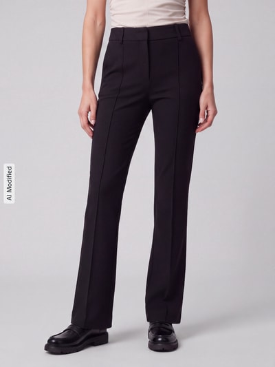 OPUS PANTS Relaxed Fit Gerade Hose aus Viskose-Mix Modell 'Luane Long' Black 4