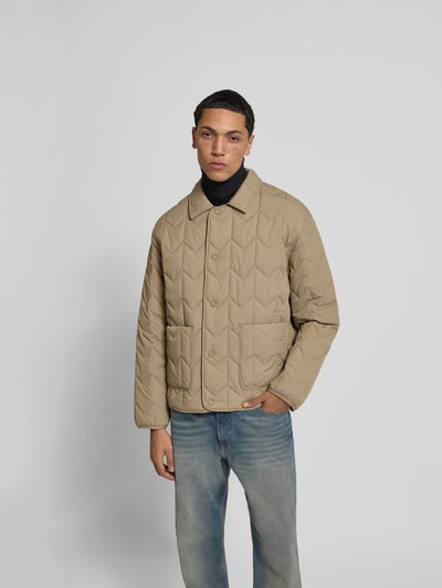 MAISON KITSUNÉ Blouson mit Druckknopfleiste Taupe 4