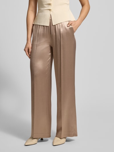 OPUS PANTS Spodnie materiałowe z elastycznym pasem Model 'Mucia' Szarobrązowy 4
