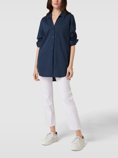 Nadine H Overhemdblouse met borstzak Marineblauw - 1