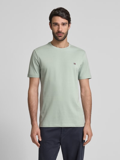 Christian Berg Men T-shirt z wyhaftowanym logo Oliwkowy 4