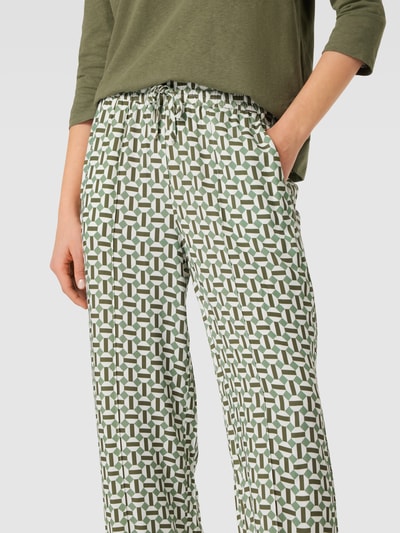 Better Rich Stoffen broek met all-over motief Kaki - 3