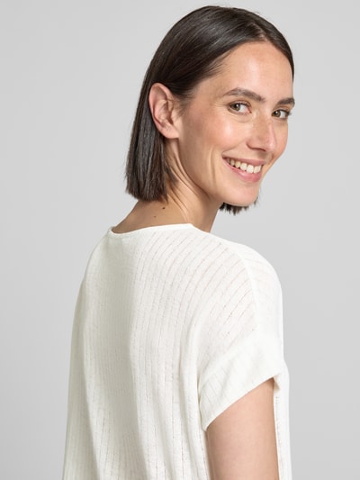 Someday Strickshirt mit Kappärmeln Modell 'Kanandi detail' Offwhite 3