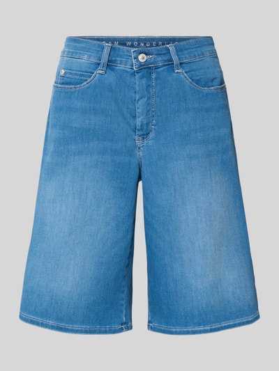 Produktfoto, Wide Leg Bermudas mit Eingrifftaschen Modell 'DREAM' von MAC aus hellblauem Baumwoll-Mix mit Modal, glatte Textur