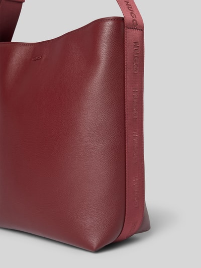 HUGO Shopper in leerlook, model 'BEL 2.0_BUCKET' Donkerrood - 3