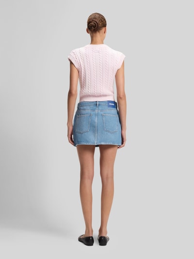 HUGO Blue Straight Fit Mini-Rock aus reiner baumwolle im 5-Pocket-Design Modell 'GALANIE_2_B' Jeansblau 5
