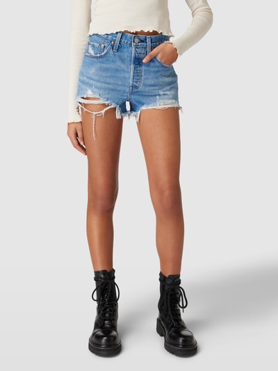 Levi's® Jeansshorts im Used-Look Modell '501 ORIGINAL' Jeansblau 4