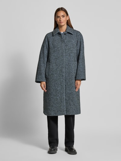 Scotch & Soda regular fit lange jas met wol Antraciet - 4