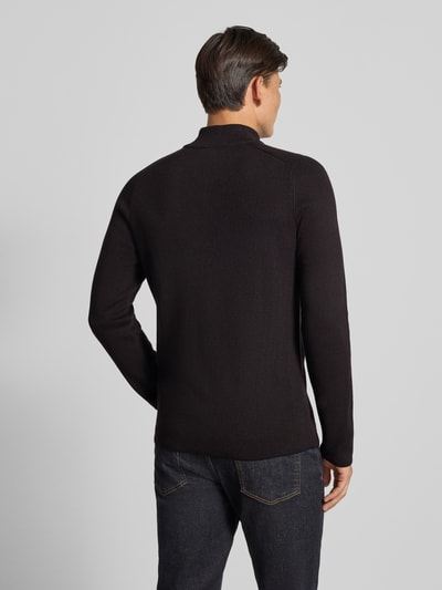 Cinque Gebreide pullover met geribde opstaande kraag, model 'FALCINO' Donkerblauw - 5