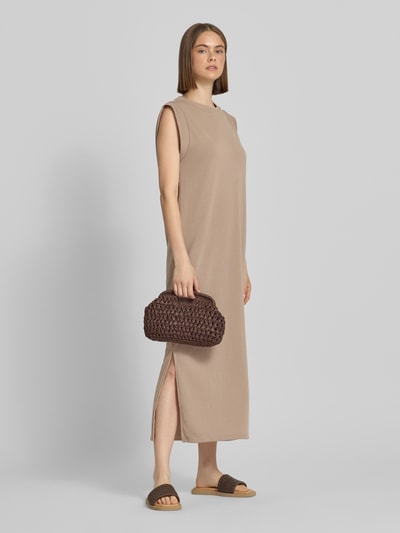 PIECES Regular Fit Sweatkleid aus Baumwoll-Mix Modell 'CHILLI SUMMER' Beige 1