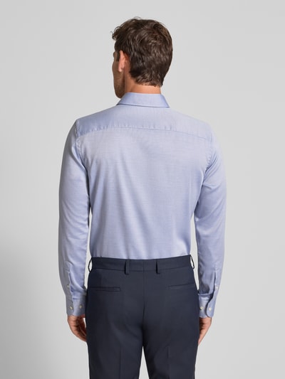 Profuomo Regular Fit Business-Hemd mit Knopfleiste Blau 5