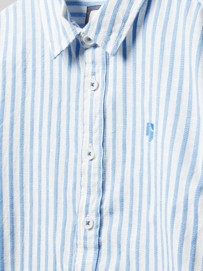 Garcia Regular fit overhemd met kentkraag en logostitching Bleu - 2