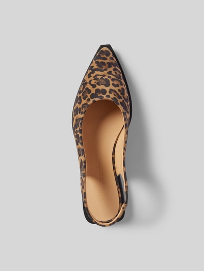 Copenhagen Slingbacks aus echtem Leder Hellbraun 4