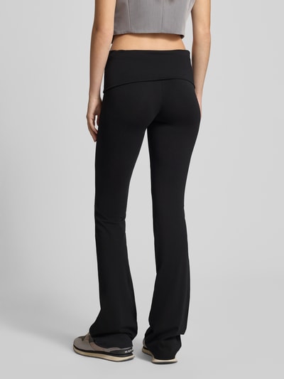 Review Skinny Fit Bootcut Leggings mit breitem Bund Black 5