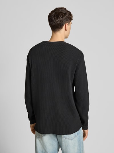 Levi's® Bluzka z długim rękawem i fakturowanym wzorem Czarny 5