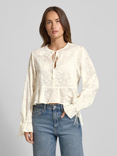 Mango Blusenshirt aus Lyocell-Mix Modell 'VIVIENNE' Offwhite 4