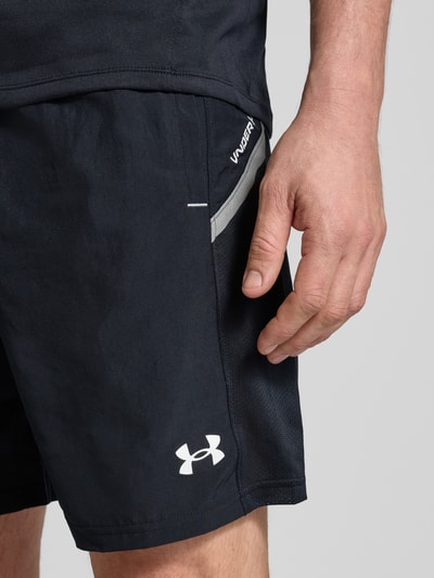 Under Armour Regular fit korte broek met logoprint, model 'Tech Utility' Zwart - 3