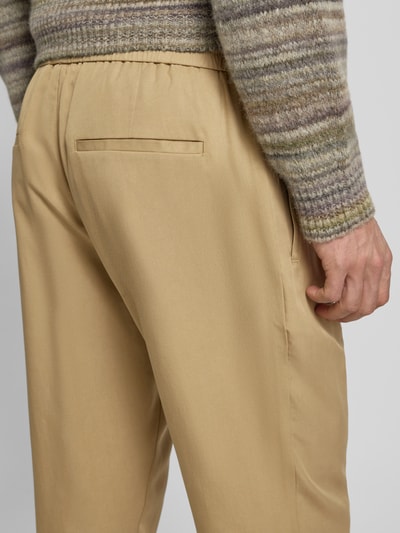 Antony Morato Loose Fit Stoffhose aus Lyocell-Leinen-Mix Beige 3