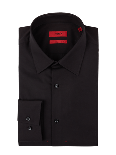 HUGO Slim Fit Business Hemd mit Teilungsnähten Black 2