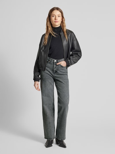 Vero Moda Wide Leg Jeans mit Nieten Modell 'TESSA' Mittelgrau 1