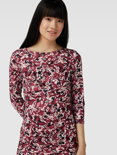 Montego Knielanges Kleid mit Allover-Print Bordeaux 3