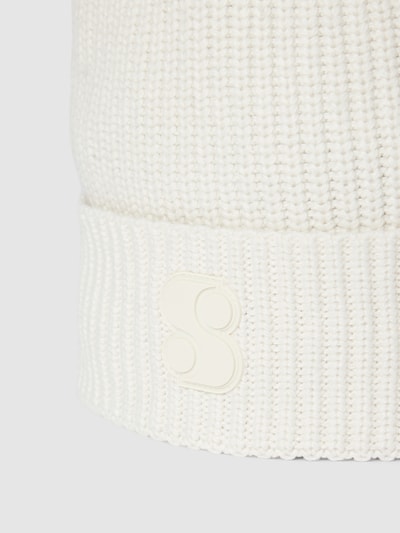 s.Oliver RED LABEL Beanie mit Label-Applikation Offwhite 2