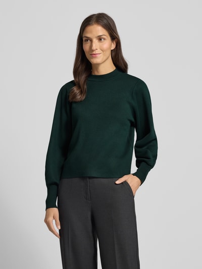 Jake*s Collection Strickpullover mit gerippten Abschlüssen Smaragd 4